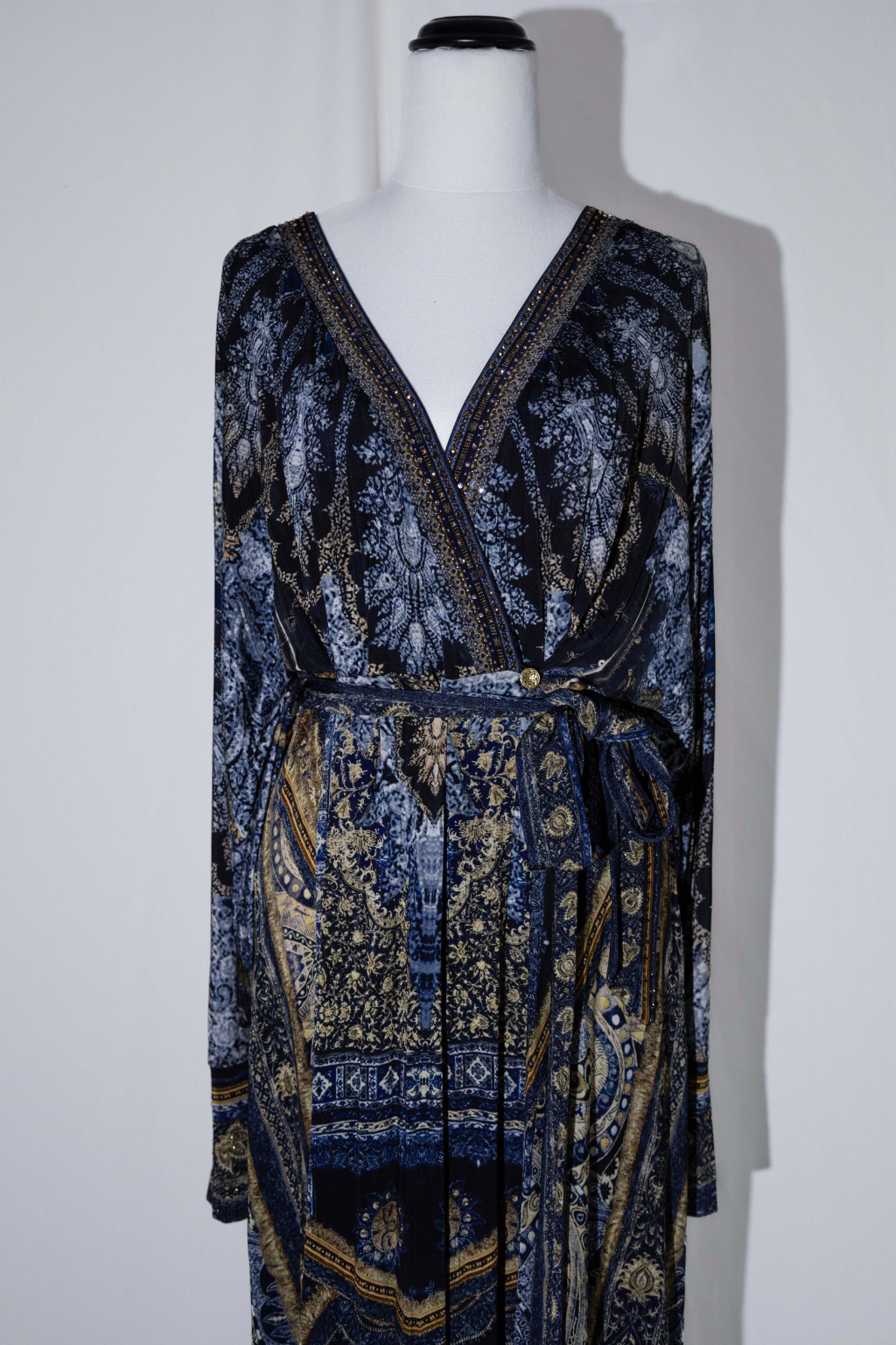 Navy & Gold Camilla Kaftan