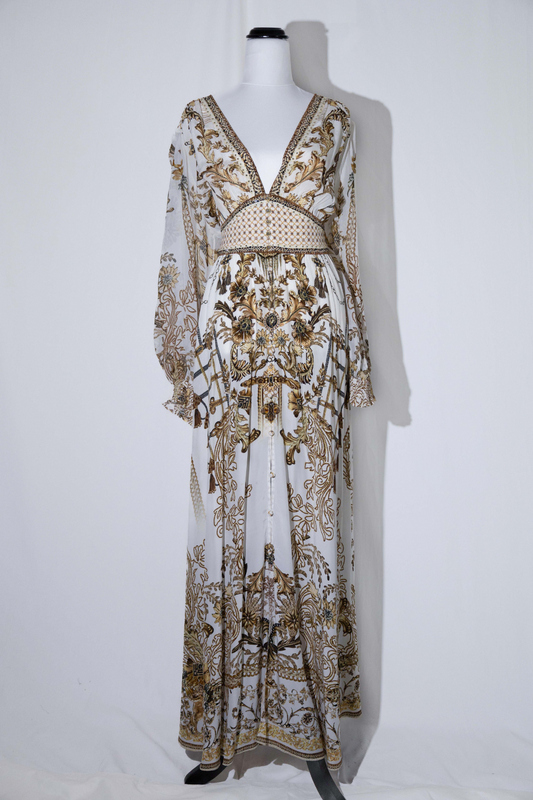 White & Gold Camilla Kaftan